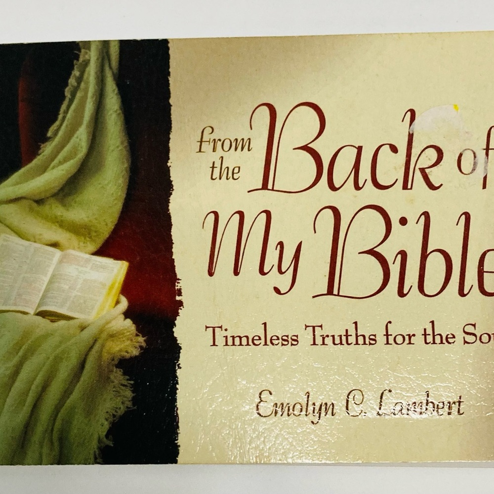 From the Back of my Bible.